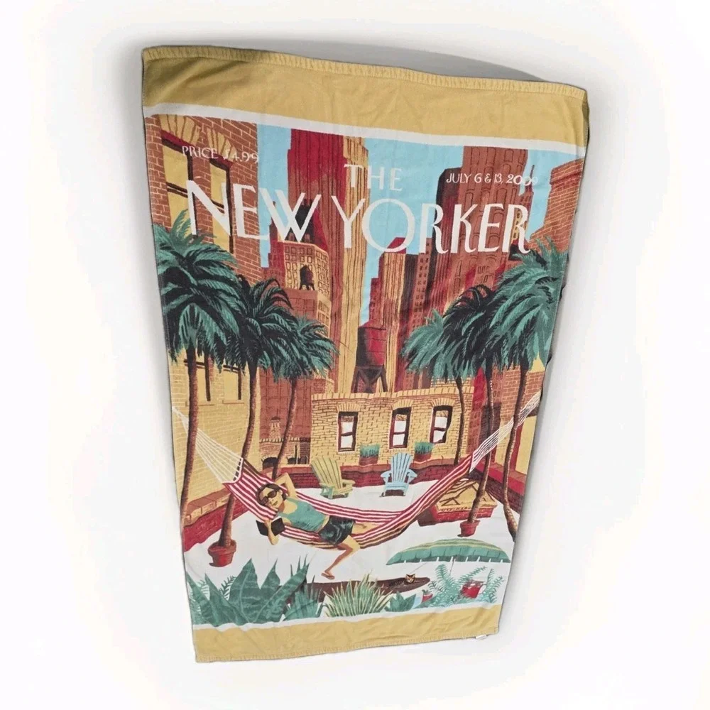 The New Yorker Magazine Beach Towel Large Vacation Summer Retro